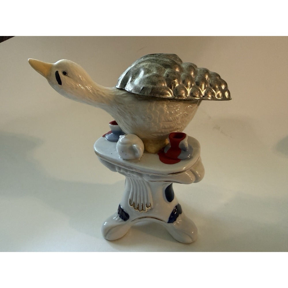 The Goose Warrior - OOAK Found Object Assemblage Art Sculpture Rebel Tea